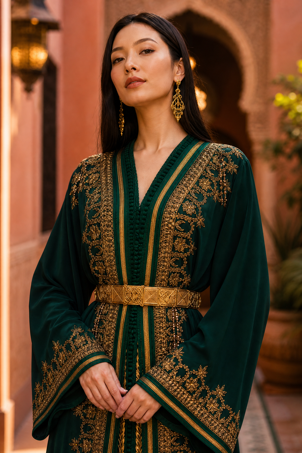 Emerald Palace Kaftan — Handmade Moroccan Takchita