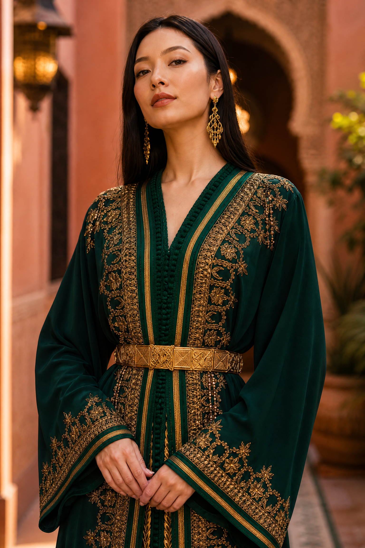 Emerald Palace Kaftan — Handmade Moroccan Takchita