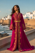 Fuchsia Paisley Kaftan — Handmade Moroccan Takchita
